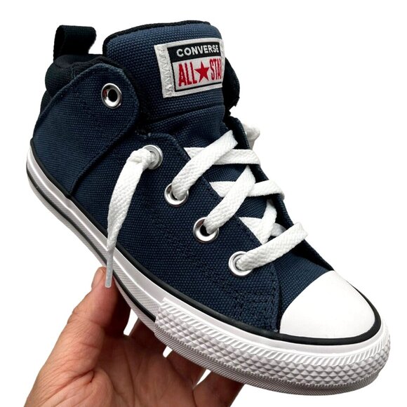 Converse Other - Converse Chuck Taylor All Star Youth Boy's Slip on Shoes Size 2 Navy Blue/ Black